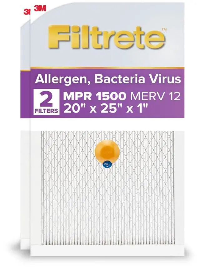 Main image of 20x25x1 AC Furnace SMART Air Filter, MERV 12, MPR 1500, Track Filter Life With Bluetooth Enabled Sensor, CERTIFIED asthma & allergy friendly, 2-Pack (Actual Size 19.719x24.688x0.78 in)