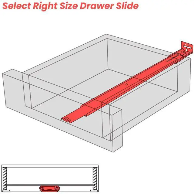 Alt view image 5 of 7 - 14 Inch Heavy Duty Center Mount Drawer Slides Track (5 Pcs) | 50lb Capacity Bottom Glides; 3/4 Extension Cold Rolled Steel; Smooth Sliding; Easy Furniture Replacement; Quiet Motion