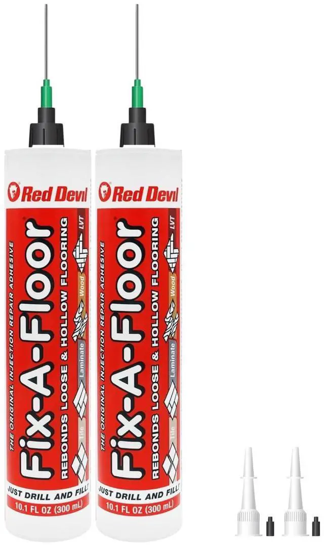 Main image of The Original Loose Tile Repair Adhesive PRO Pack! Includes a Micro Syringe Injector and Two Drill Bits -Tile, Porcelain, Ceramic, Marble, Stone, Wood Floor. Pack of 2
