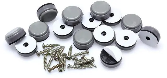 Alt view image 6 of 6 - GorillaGlides 1 Inch Chair Sliders/Furniture Floor Protectors (16 Furniture Glides) Self-Adhesive Screw On Chair Glides for Sliding on Low-Pile Carpet & Hard Surface Floors, Round