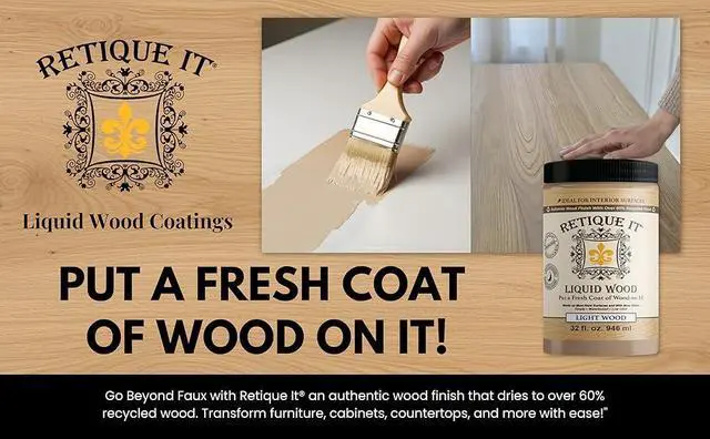 Alt view image 3 of 5 - New and Improved Formula Liquid Wood Coatings - Stainable Primer - Paint It Then Stain it (Dark Wood, Medium)