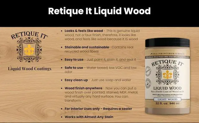 Alt view image 4 of 5 - New and Improved Formula Liquid Wood Coatings - Stainable Primer - Paint It Then Stain it (Dark Wood, Medium)