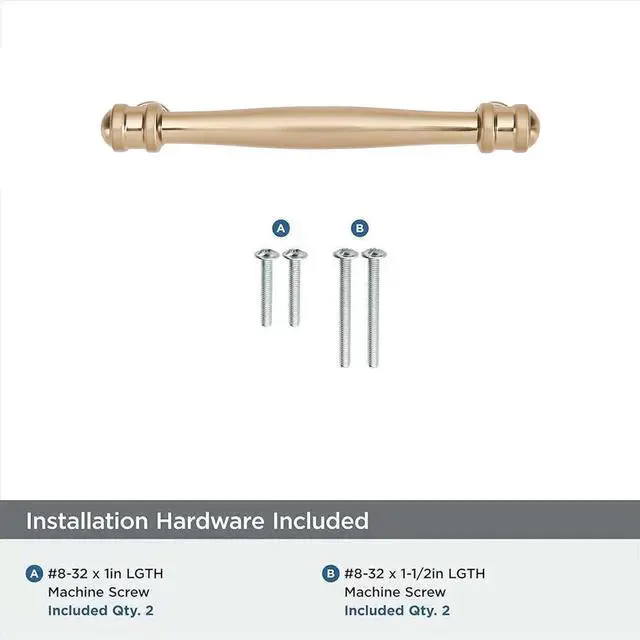 Alt view image 6 of 6 - 10 Pack 5inch(128mm) Hole Center Brushed Brass Cabinet pulls Satin Brass Solid Heavy-Duty Tradition Kitchen Cabinet Handle Cabinet Hardware for Dressing Table Bathroom Pull