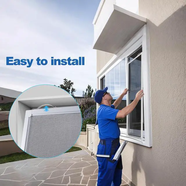 Alt view image 3 of 7 - 2 Packs Window Screen Frame Kit 48inX48in Fiberglass Window Screen Replacement Kit Includes Full Set of Tools Suitable for WindowsFramed Mesh Replacement Window Screens, Home, Patio