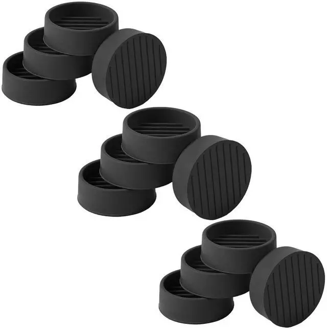 Main image of Rubber Furniture Caster Cups, Non-Slip Round Furniture Pads, 1.5" | Inner & Outer Anti-Slip Texture Helps Keep Beds and Couches from Sliding While Protecting Hardwood, Tile & Other Floors