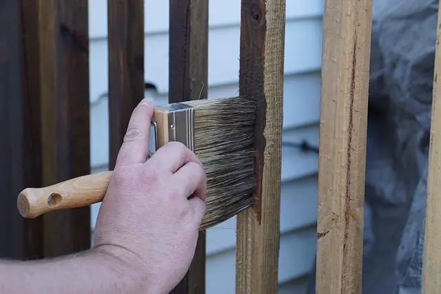 Alt view image 6 of 6 - #1 Deck Premium Semi-Transparent Outdoor Wood Stain and Sealer in One - Water Based Wood Stain for Decks, Fences, & Siding - 1 Gallon (Dark Walnut)