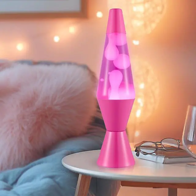 Alt view image 4 of 6 - Lava The Original Lamp - New 14.5" Wild Pink Classic Liquid Motion Lamp - White Wax and Pink Liquid - Item #2361 (Amazon Exclusive)