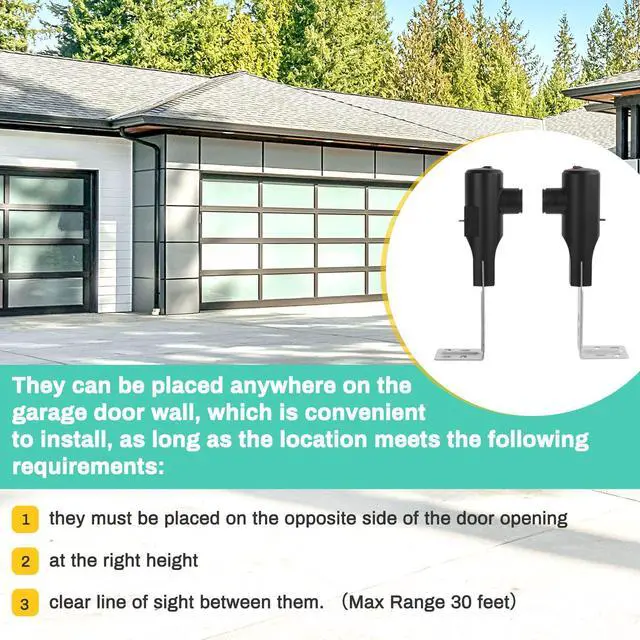 Alt view image 5 of 6 - for Genie Garage Door Sensor, Replacement for Genie/Overhead Garage Door Sensor, Compatible with Genie/Overhead Garage Door Opener Made After 1993, Item Includes Two Sensors (Receiving&Sending)