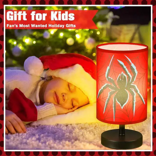 Alt view image 3 of 7 - Spider Table Lamps Gifts 3 Colors Dimmable Lights 11.02 x 5.12 Inch Spider Night Light Bedroom Bedside Lamps for Room Bedroom Desk Home Decor Birthday Gifts