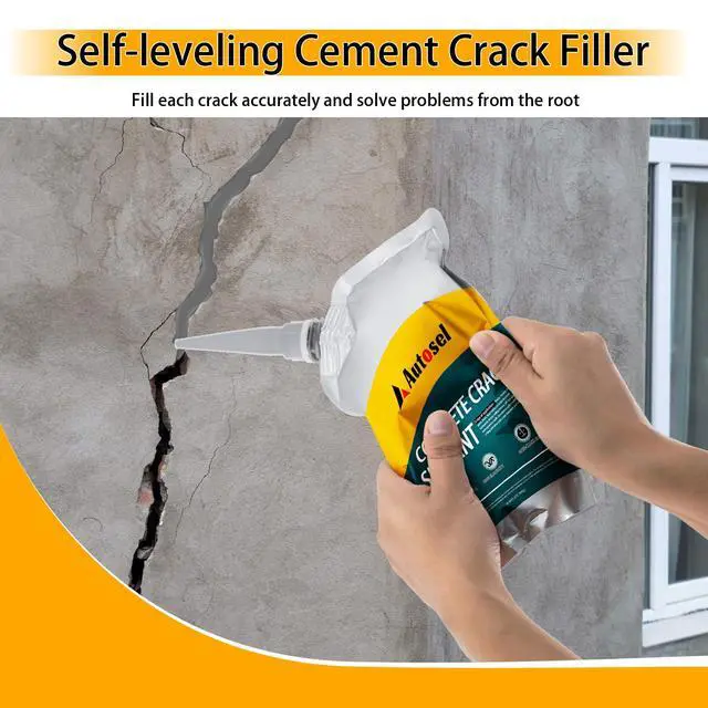 Alt view image 3 of 7 - Concrete Crack Filler, High Elasticity Cement Crack Repair Sealant, Self-Leveling Waterproof Caulking Glue for Driveways, Walkways, Patios, Outdoor Concrete Joint Repair-2 PCS