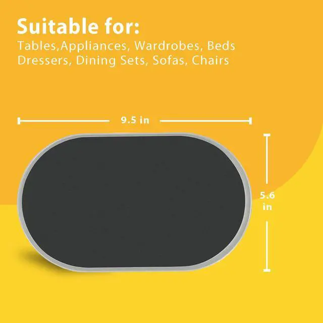 Alt view image 4 of 7 - 8 Pieces Furniture Sliders, 9 1/2" Sliders for Carpet Hardwood Floors Large Heavy Furniture, Reusable Heavy-Duty Gliders Movers Plastic Moving Pads Protectors (8 PCS 9 1/2" Beige)