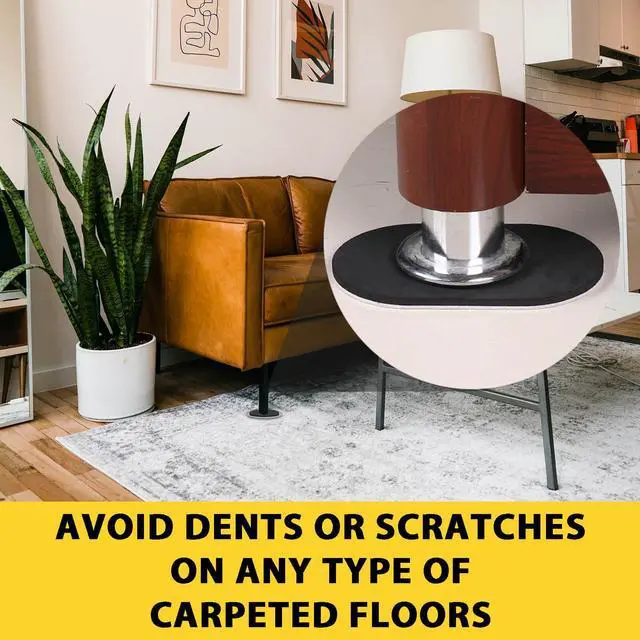 Alt view image 5 of 7 - 8 Pieces Furniture Sliders, 9 1/2" Sliders for Carpet Hardwood Floors Large Heavy Furniture, Reusable Heavy-Duty Gliders Movers Plastic Moving Pads Protectors (8 PCS 9 1/2" Beige)