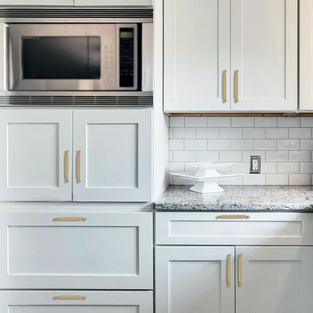 Alt view image 5 of 6 - 10 Pack 5 Inch Cabinet Pulls Champagne Bronze Kitchen Handles Zinc Alloy Drawer Pulls Solid Cabinet Hardware
