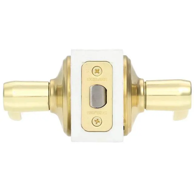 Alt view image 3 of 4 - Flair Hall/Closet Passage Door Handle, Reversible, Bright Brass | Hall or closet lever door handle with no lock, Easy to install, Certified durability, Universal fit