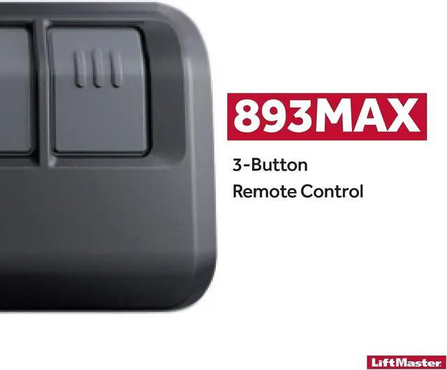 Alt view image 2 of 6 - 893Max Security+ 2.0 3-Button Gate Operator Remote Control with Visor Clip - Pack of 2