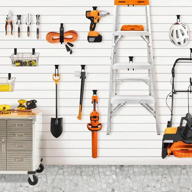Alt view image 6 of 7 - Slatwall Hooks Black 20Pack Firmly and Durable Slatwall Accessories | Perfect for Organizing Garden Tools and Heavy Duty Tools and Garage Hooks Organize Your Space Efficiently