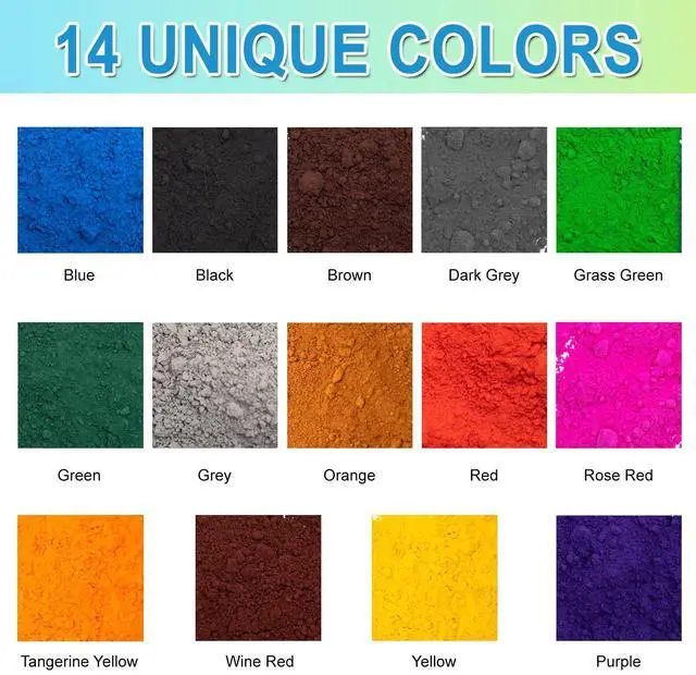 Alt view image 6 of 7 - Concrete Pigment, Green Iron Oxide Pigment Powder, Concrete Cement Dye Color Pigment for Pastel Tile Paint Concrete Cement Mortar Grout (Green, 20 oz)
