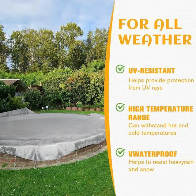 Alt view image 6 of 7 - Tarps Heavy Duty Waterproof 10x12 FT,Sliver 12 Mil Large Tarps with Grommets and Reinforced Edges,UV Resistant,Tear&Fade Resistant,Finished for Outdoors Patio Boat,Roof,Camping,10x12 FT