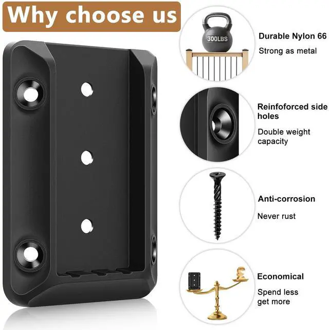 Alt view image 2 of 6 - DN Mate 40 Pack Deck Railing Brackets for 2x4 (Actual 1.5x3.5) Handrail | Quick Setup,Strong Connection 2x4 Brackets for Wooden Fence Stair Porch, Includes Coated Screws and Drill Bit BC40