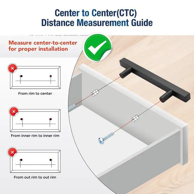 Alt view image 3 of 7 - Matte Black Pulls Cabinet Square Handles 3 Inch 30 Pack | 5 Inch Overall Length, Stainless Steel Design, Round Foot Base, Cabinet Hardware Pulls, for Kitchen and Drawers