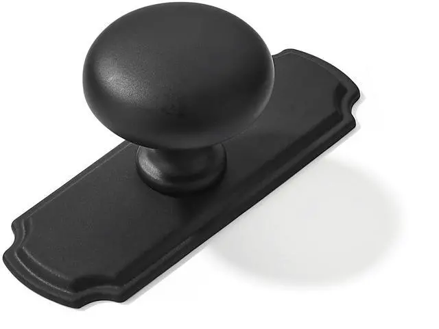Main image of 10 Pack 1-1/4 inch Backplate for Cabinet Knobs Matte Black Drawer Knobs Cabinet Hardware Vintage Aged with Backplate