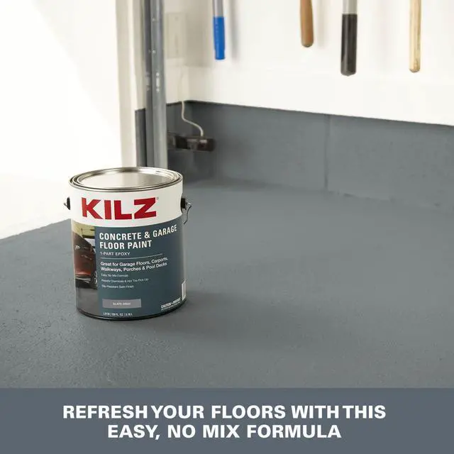 Alt view image 3 of 7 - 1-Part Epoxy Concrete & Garage Floor Paint, Slate Gray, 1 Gallon