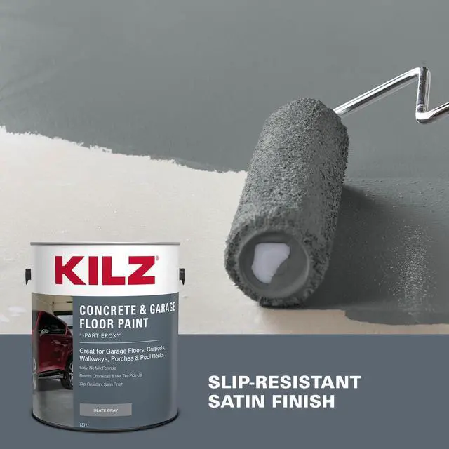 Alt view image 5 of 7 - 1-Part Epoxy Concrete & Garage Floor Paint, Slate Gray, 1 Gallon
