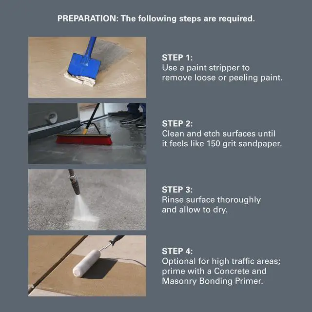 Alt view image 6 of 7 - 1-Part Epoxy Concrete & Garage Floor Paint, Slate Gray, 1 Gallon