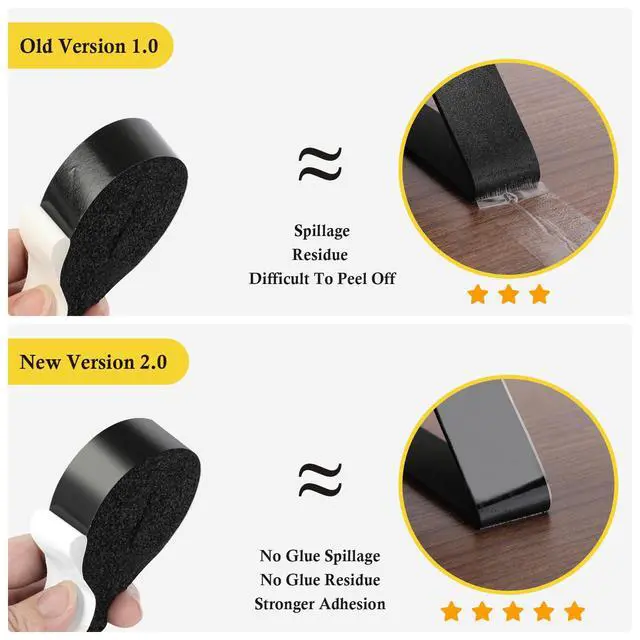 Alt view image 6 of 7 - AC Window Seal Foam Tape, 1" x 1" Thick Foam Weather Strip, Black | High Resilience Foam Tape Seals Large Gaps Around Ac Windows and Doors, 6.5ft x 2 Rolls, Strong Adhesive, Install in Minutes