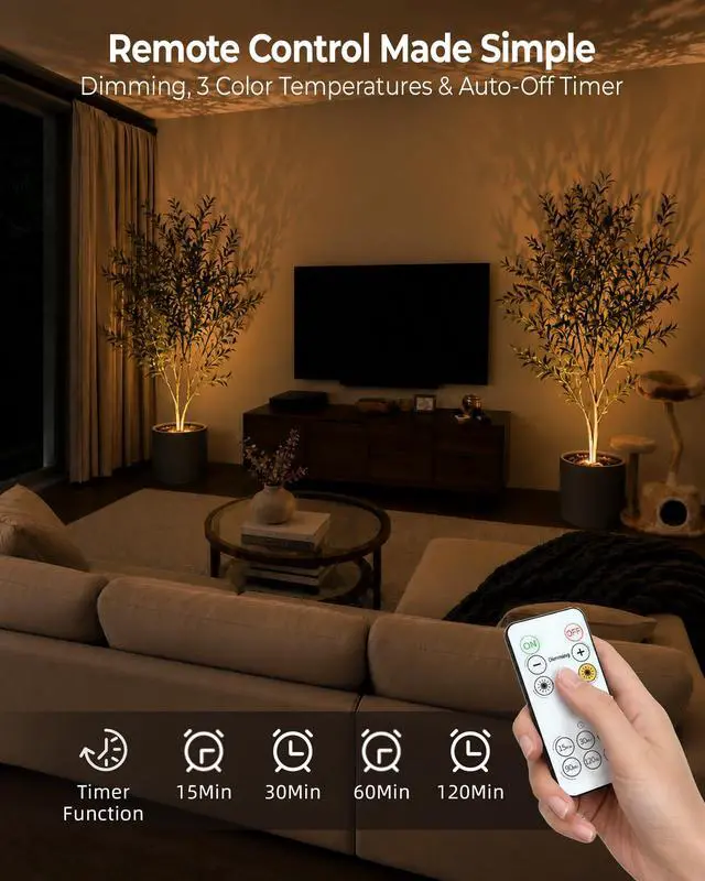 Alt view image 6 of 7 - Spotlight Indoor with Remote, Mini uplights, Wireless Art Lights | 4000mAh Rechargeable Battery, Wireless, Timer, Dimmable, 3 Color Temps, Plant, Picture, Displays, 2-Pack