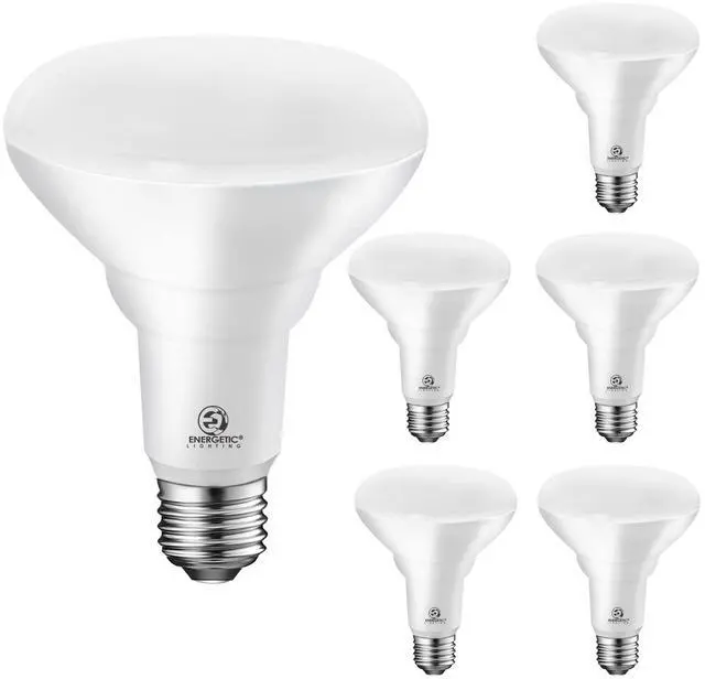 Main image of Energetic LED Flood Light Bulbs BR30, 65W Equivalent, Dimmable, Daylight 5000K, Indoor Flood Lights for Recessed Cans, 6 Pack