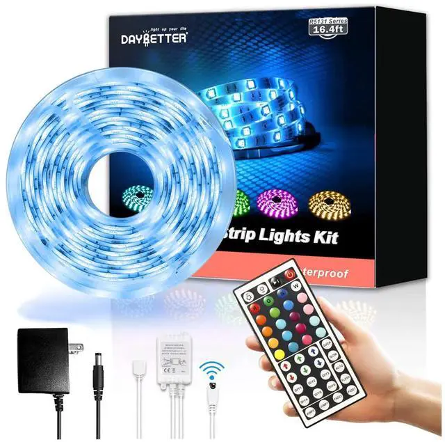 Main image of Led Strip Lights 16.4ft Waterproof Color Changing Led Lights with Remote Controller