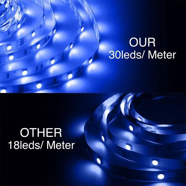 Alt view image 5 of 7 - Led Strip Lights 16.4ft Waterproof Color Changing Led Lights with Remote Controller