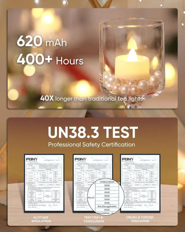 Alt view image 5 of 7 - 12-Pack Remote Flameless LED Battery Tea Light Candles, 400+Hrs | 2/4/6/8H Timer Flickering Tealight Votives for Halloween Pumpkins, Christmas Decor, Weddings and Home Ambiance