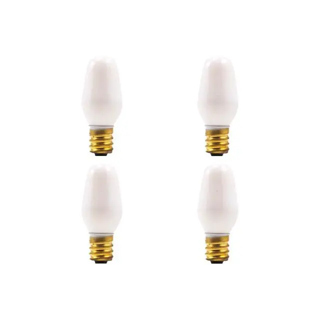 Alt view image 4 of 5 - 13544-7C7/W/BL/4PK 120V Night Light Bulb,Incandescent, Warm White 7 watts