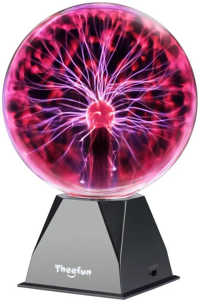 Main image of Plasma Ball 8 Inch Plasma Lamp Touch & Sound Sensitive Plasma Globe | Red Electric Lightning Novelty Light for Parties, Home, Prop, Room Decoration