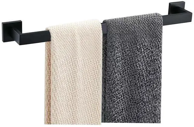 Main image of Towel Bar - 23.6 Inch Bathroom Towel Holder - Matte Black | Stainless Steel Towel Racks for Bathroom Wall Mounted, Towel Rod for Bathroom Wall