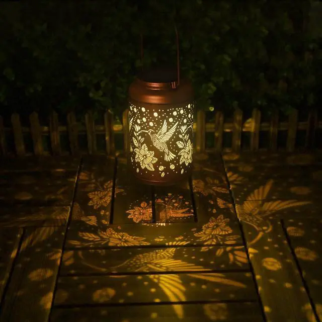 Alt view image 7 of 7 - Birthday Day Gifts for Women, Solar Lanterns Outdoor Waterproof | Hummingbird Hanging Solar Lights Outside Gardening Gifts, Garden Decor, Mothers Day Gifts for Mom Grandma