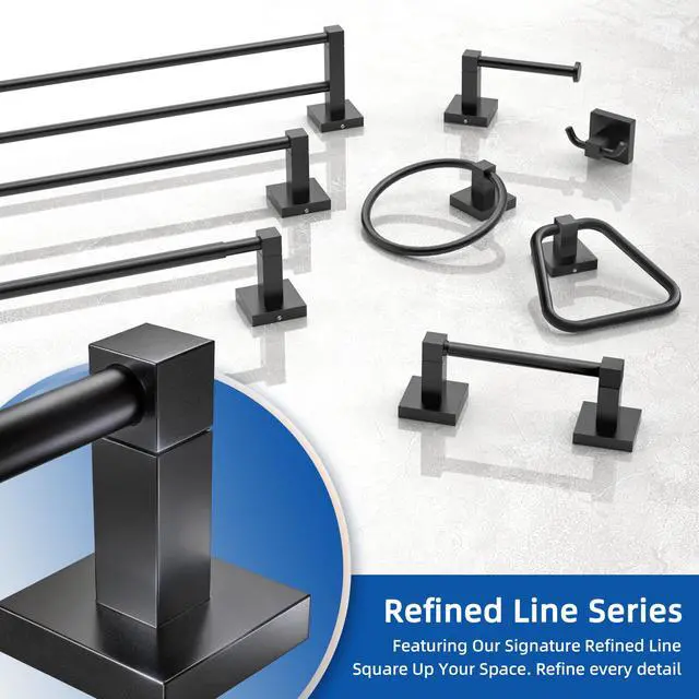 Alt view image 7 of 7 - Matte Black Toilet Paper Holder Wall Mount for Bathroom