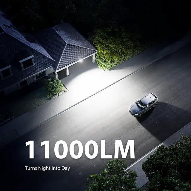 Alt view image 4 of 7 - 100W LED Motion Sensor Outdoor Lights, Dusk to Dawn Flood Light Outdoor Motion Sensor, Hardwired Security Lights Floodlights Outside 11000LM 6500K Daylight IP65 Waterproof (Black)