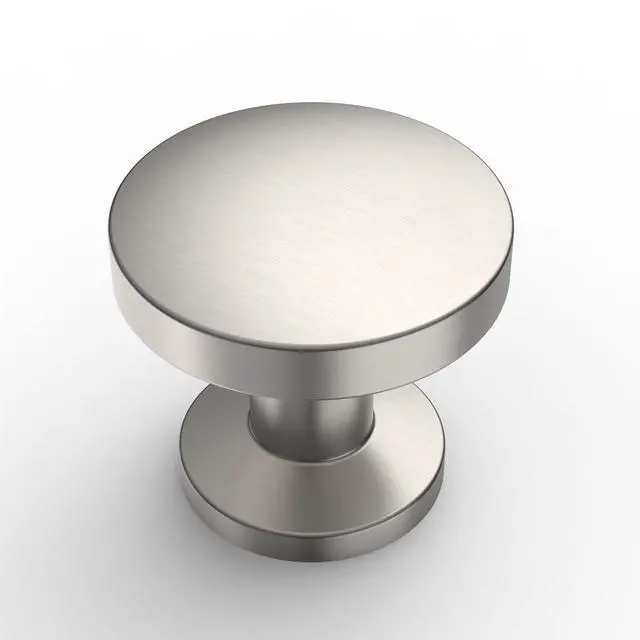 Main image of 10 Pack Brushed Satin Nickel Cabinet Knobs 1.2" | Single Hole Cabinet Pulls Round Kitchen Cabinet Knobs Drawer Knobs Dresser Knobs and Pulls for Bathroom Cabinets ZH0051