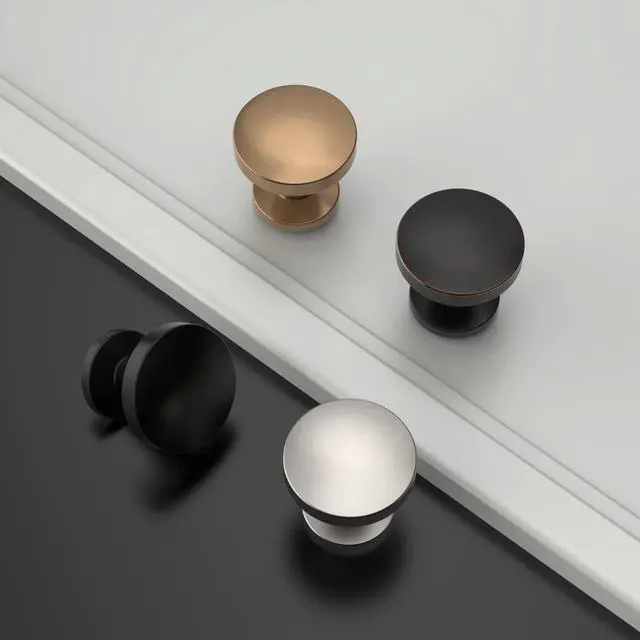 Alt view image 2 of 6 - 10 Pack Brushed Satin Nickel Cabinet Knobs 1.2" | Single Hole Cabinet Pulls Round Kitchen Cabinet Knobs Drawer Knobs Dresser Knobs and Pulls for Bathroom Cabinets ZH0051