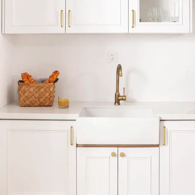 Alt view image 5 of 7 - 10 Pack Brushed Brass Cabinet Knobs Round Gold Drawer Knobs Kitchen Cabinet Handles Solid Zinc Alloy Pulls for Bathroom Dresser Hardware