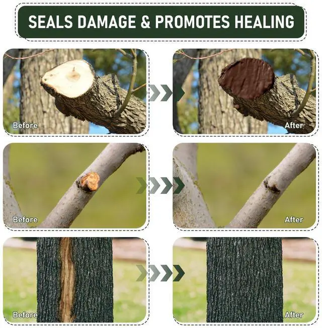 Alt view image 2 of 7 - Tree Wound Sealer & Dressing, 500g Tree Pruning Sealer for Cut, Damaged Bark, Grafting Effective Tree Repair Sealant for Shrub, Bonsai, Rose, Orchard | Horticulture Grade Seal Formula