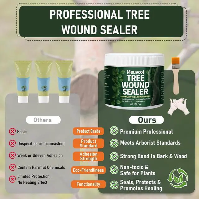 Alt view image 5 of 7 - Tree Wound Sealer & Dressing, 500g Tree Pruning Sealer for Cut, Damaged Bark, Grafting Effective Tree Repair Sealant for Shrub, Bonsai, Rose, Orchard | Horticulture Grade Seal Formula
