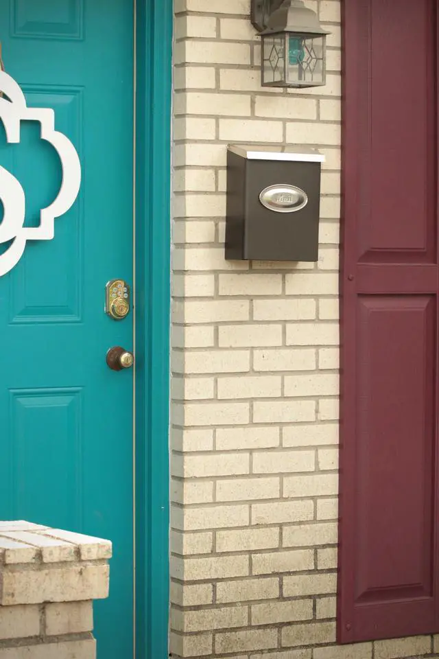 Alt view image 5 of 7 - Designer Galvanized Steel Wall-Mount Mailbox, DVKPBZ0AM, Venetian Bronze, Medium | Galvanized steel build with a concealed lock and key drop box and weather-resistant outdoor construction