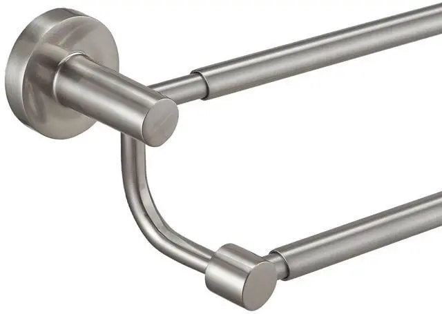 Main image of Double Towel Bar Towel Rack for Bathroom Wall Mounted Brushed Nickel | Adjustable 16-26 In,Wall Mounted Towel Holder, Stainless Steel, Rustproof, Towel Bar Rod Hanger Hardware Accessories Hotel