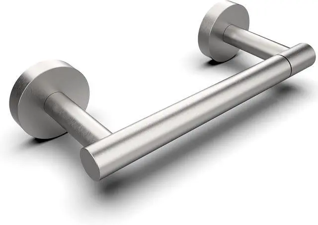 Main image of Bathroom Toilet Paper Holder Wall Mount SUS304 Stainless Steel Double Post Pivoting Toilet Paper Roll Holder Wall Mounted for Bathroom RV Commercial Toilet Tissue Dispensers, Brushed Nickel