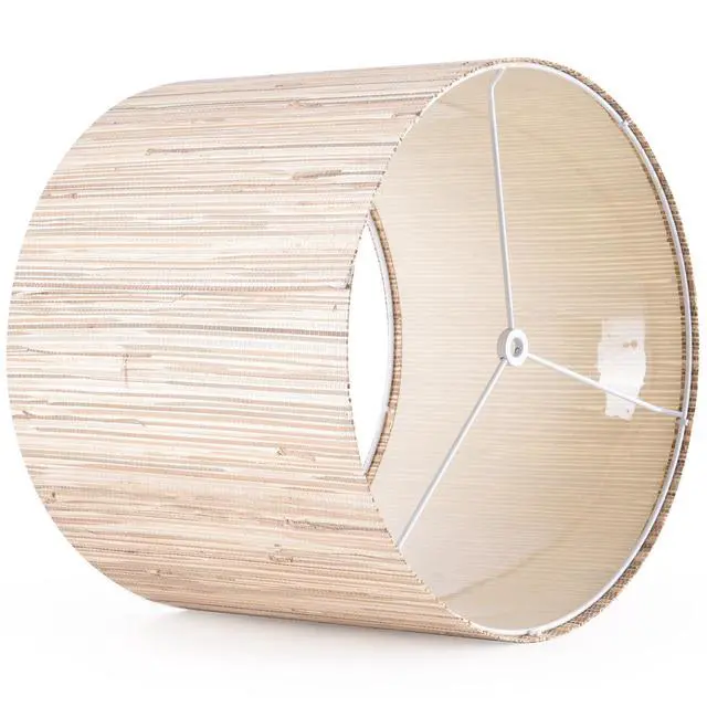 Alt view image 6 of 7 - 13" Drum Boho Lamp Shades Set of 2 Medium,Lampshade for Table Lamps | 13"x13"Dx10"H,0.41" Spider Farmhouse Lamp Shade for Small Floor Lamps,Vintage Decor,Natural Straw Replac Wood,Easy Assembly