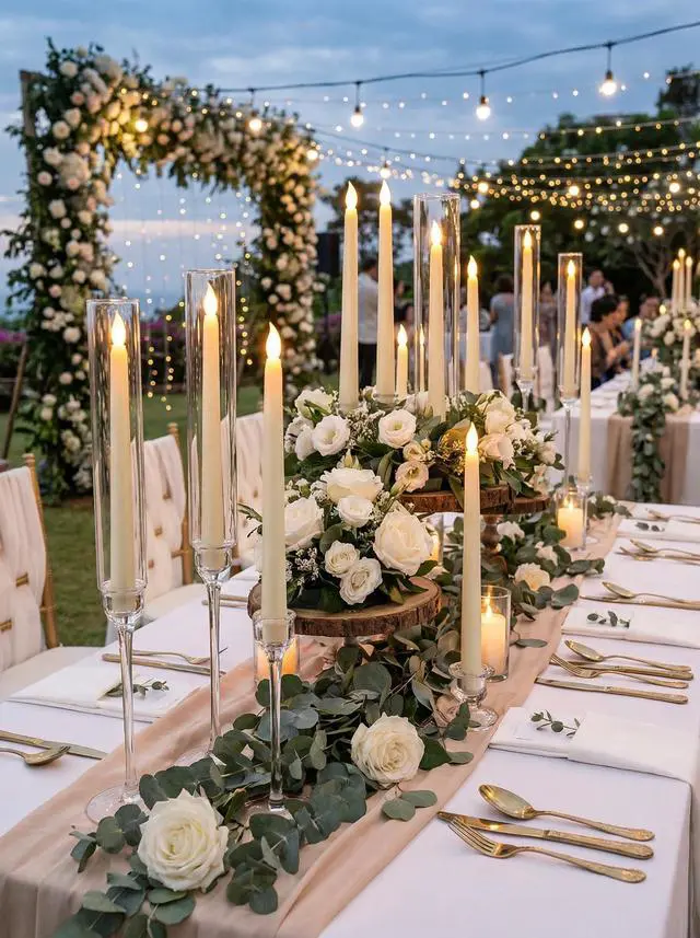 Alt view image 5 of 7 - 48 Pcs Flameless LED Taper Candles Battery Operated Candles Bulk Realistic LED Candlesticks Flickering for Wedding Church Party Home Decor(Ivory,11 Inch,Classic Style)